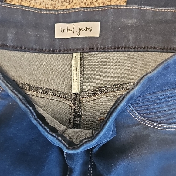 Tribal Women's Deep Indigo Skinny Jeans - Picture 2 of 3